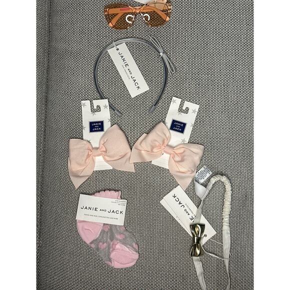 🔥FLASH SALE🔥‎ Janie and Jack Girls Accessories bundle Set 6 pieces - Picture 1 of 3